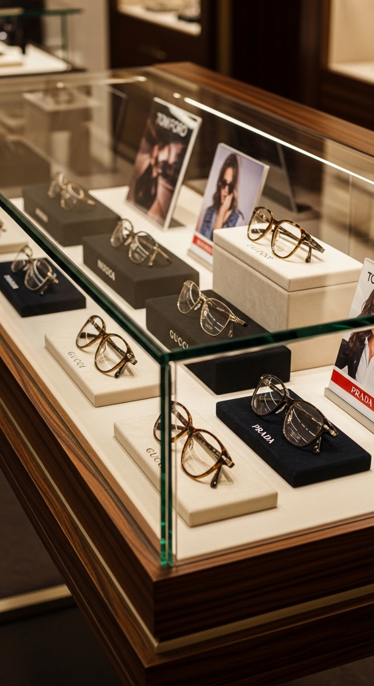 Display of high-end glasses
