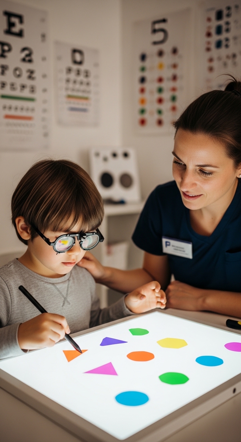 Vision therapy tools and visual skills training activities at RevitalEyes Optometry