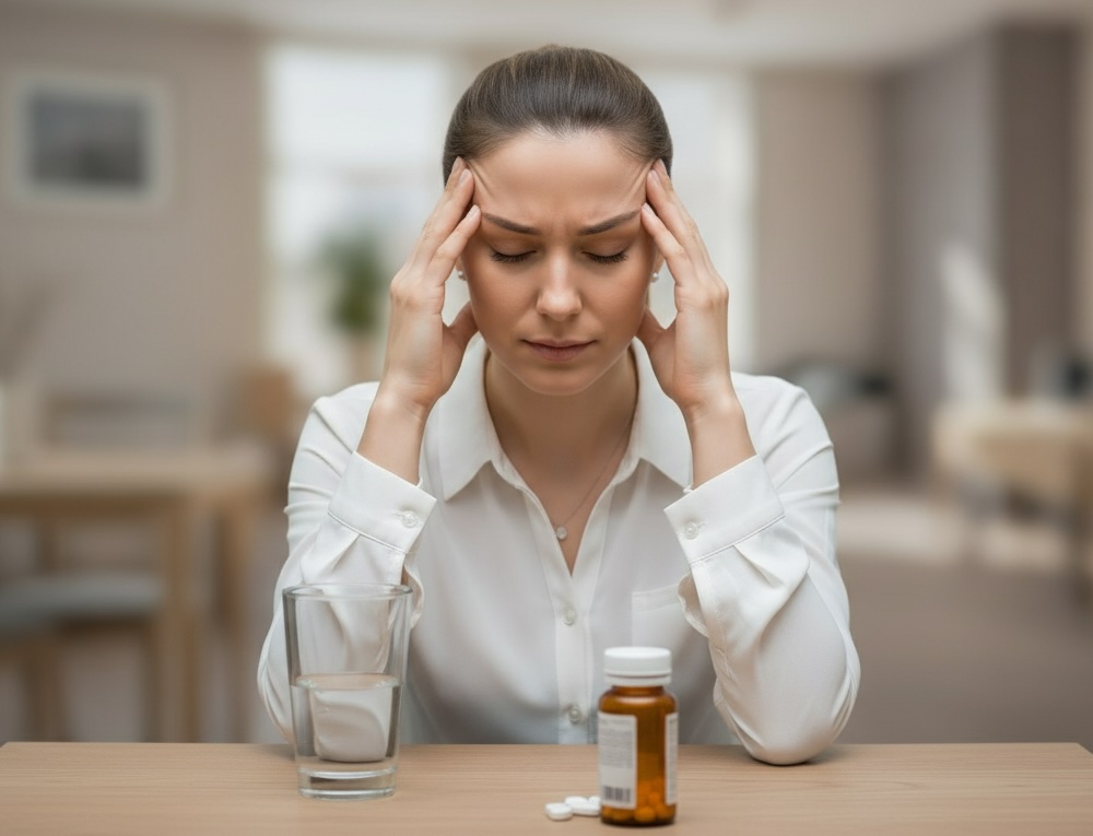 Patient having a severe headache